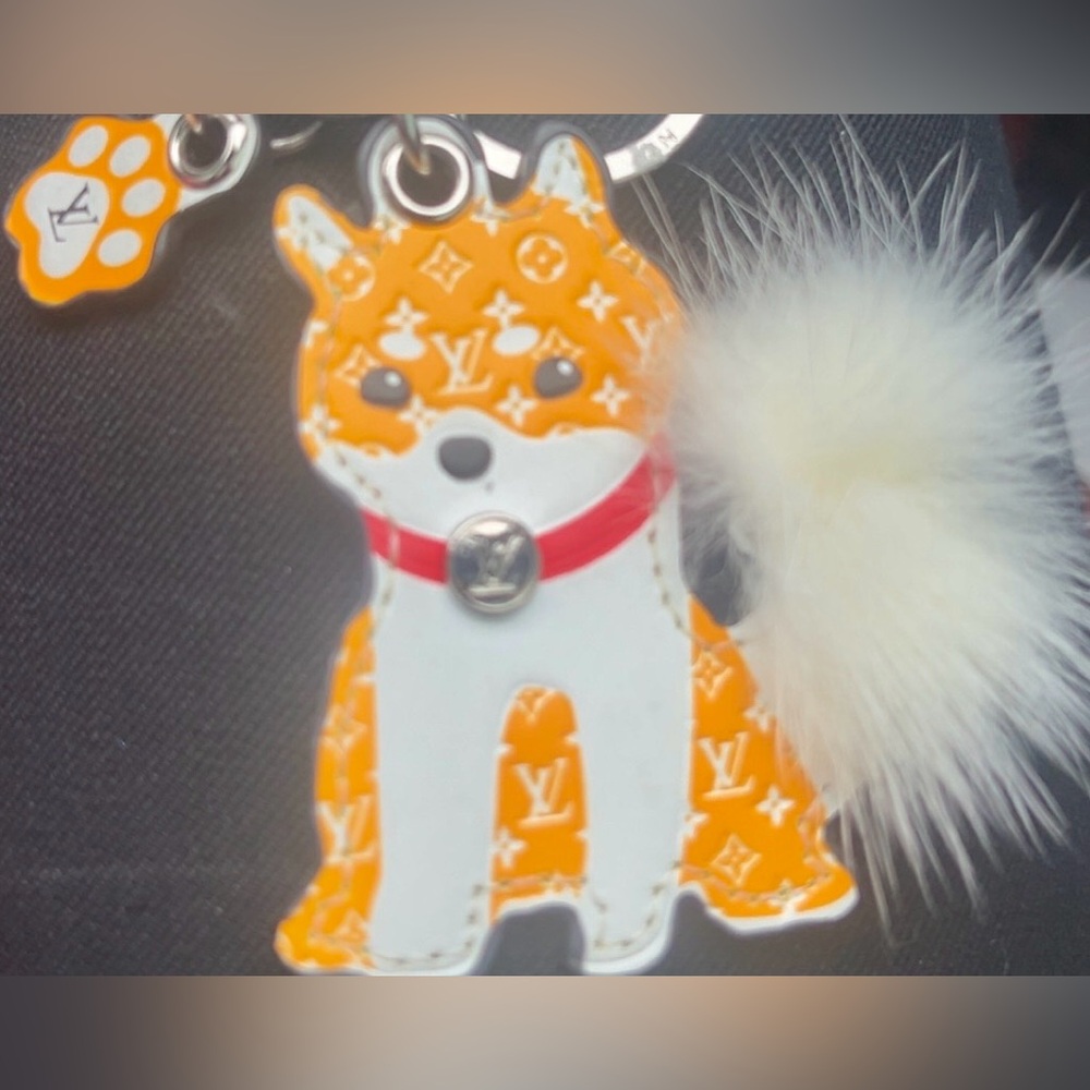 Adorable & Rare Authentic Louis Vuitton Limited Edition Shiba Inu Dog Bag Charm